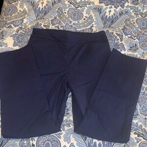 Chico’s Navy Blue Flat-Front Pants – Size 12